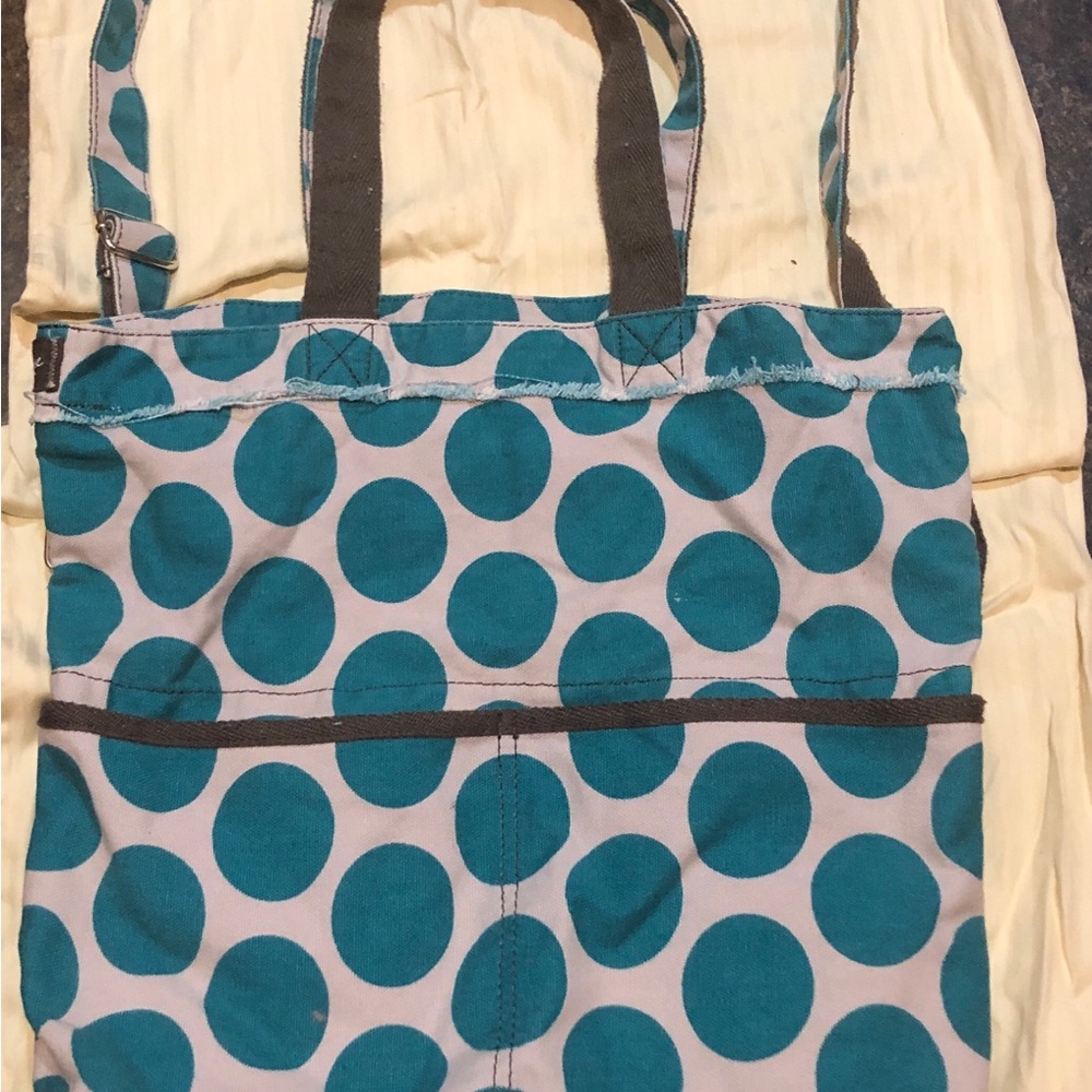 Thirty-One Teal Polka Dot Shoulder Bag